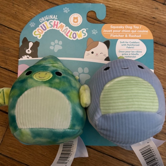 🌺HOST PIC!!!🌺BNWT Squishmallows Squeaky Dog Toys Fletcher and Rashad - Picture 3 of 5